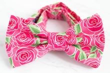 Load image into Gallery viewer, pink rose bow tie