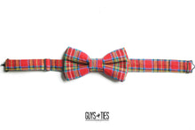 Load image into Gallery viewer, Boys&#39;s red tartan Christmas bow tie