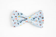 Load image into Gallery viewer, dog bowties | light blue mini sushi rolls