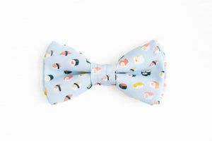 dog bowties | light blue mini sushi rolls