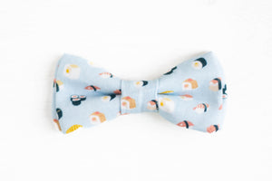 dog bowties | light blue mini sushi rolls