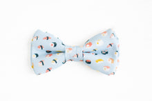 Load image into Gallery viewer, dog bowties | light blue mini sushi rolls