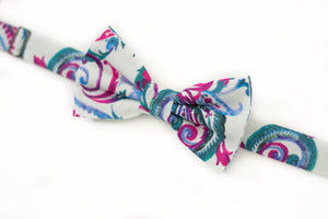 jewel tones paisley bow tie