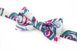 jewel tones paisley bow tie