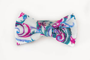 jewel tones paisley bow tie