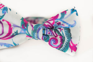 jewel tones paisley bow tie