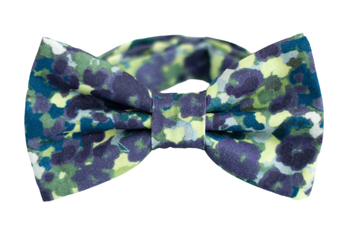 navy floral bow tie