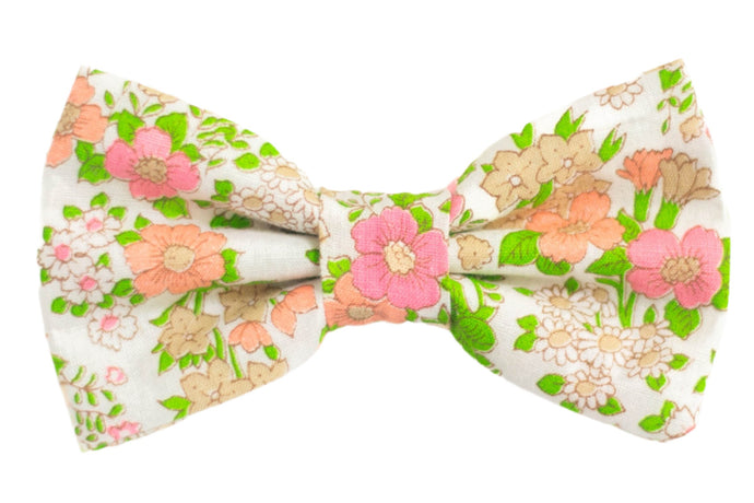 neon floral bow tie