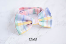 Load image into Gallery viewer, Easter pastel plaid bow tie