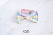 Load image into Gallery viewer, Easter pastel plaid bow tie