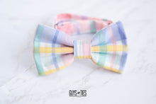 Load image into Gallery viewer, Easter pastel plaid bow tie