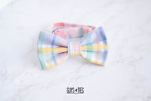 Load image into Gallery viewer, Easter pastel plaid bow tie