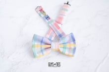 Load image into Gallery viewer, Easter pastel plaid bow tie