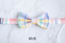 Load image into Gallery viewer, Easter pastel plaid bow tie