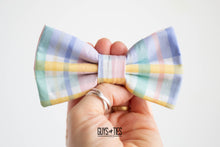 Load image into Gallery viewer, Easter pastel plaid bow tie