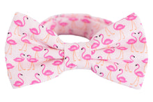 Load image into Gallery viewer, mini pink flamingos novelty bow tie