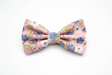 Load image into Gallery viewer, blush pink blue white floral bow tie