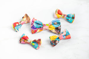 colorful donuts dog bow tie