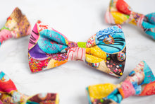 Load image into Gallery viewer, colorful donuts dog bow tie