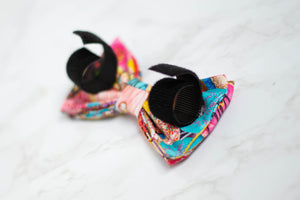 colorful donuts dog bow tie