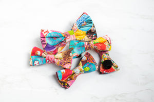 colorful donuts dog bow tie