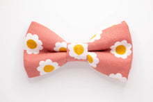 Load image into Gallery viewer, blush pink daisy dog bow tie