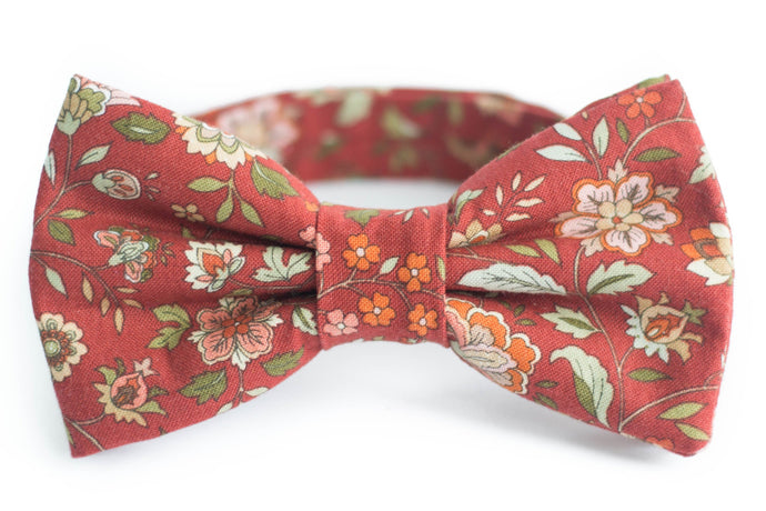 country floral bow tie