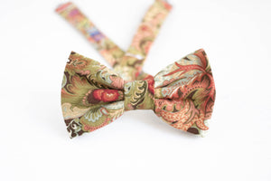 sage green bow tie | paisley pattern