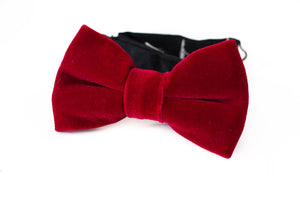 red velvet bow tie