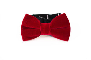 red velvet bow tie