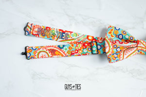 colorful country paisley bow tie