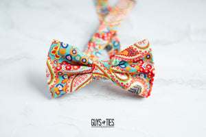 colorful country paisley bow tie