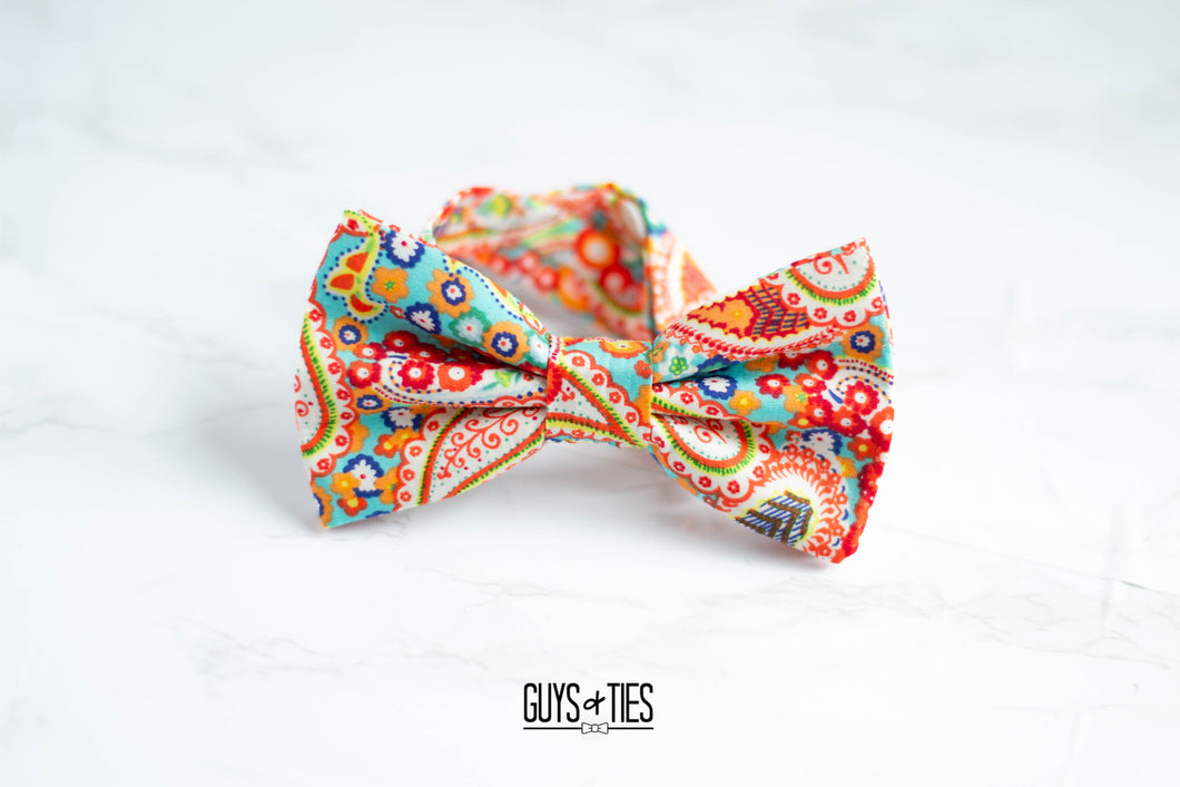 colorful country paisley bow tie