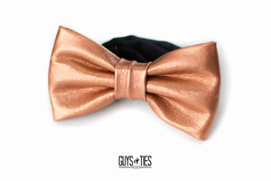 copper bow tie | faux vegan leather