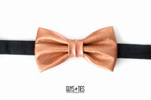 Load image into Gallery viewer, copper bow tie | faux vegan leather