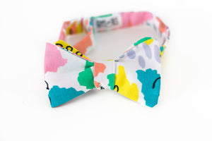 colorful artistic self tie bow tie