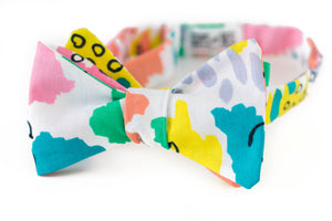 colorful artistic self tie bow tie